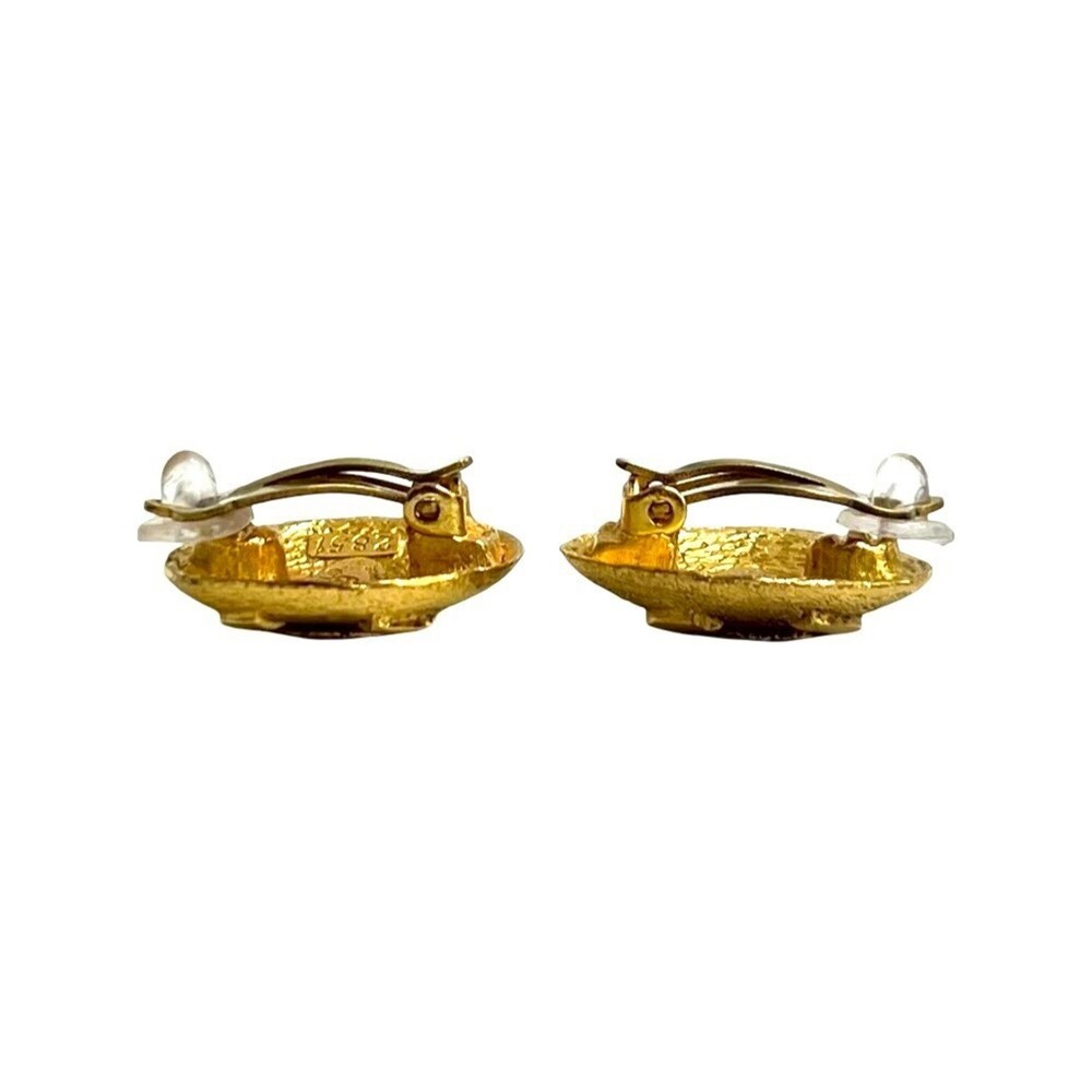 CHANEL Gold Logo Earrings - Picture 4 of 7